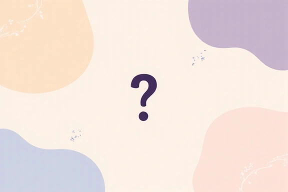 Clean, minimalist image with a question mark motif, representing frequently asked questions about nutrition.